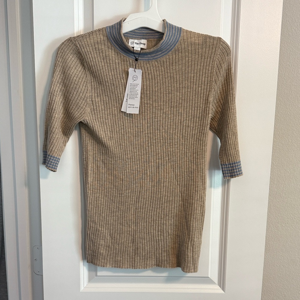 Tan Ribbed Knit Top - Picture 2 of 7